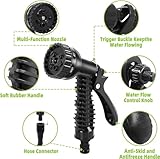 Expandable Garden Hose Pipe 15m 50ft, Hosepipes for Garden Flexible Garden Hose with 7 Function Spray Gun,Extendable Water Hose Retractable Magic Hose Pipe for Gardening Car Washing (Black-50FT) - Image 3