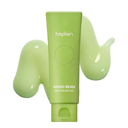 beplain Mung Bean Milk Peeling Gel (4.05fl.oz/120ml) | Fragrance-Free | Gentle Cleanser and Exfoliator with Mung Bean Extract and 4 Types of Peeling Polymers | Remove Dead Skin Cells | Korean Skincare - 4.05 Fl Oz (Pack of 1)