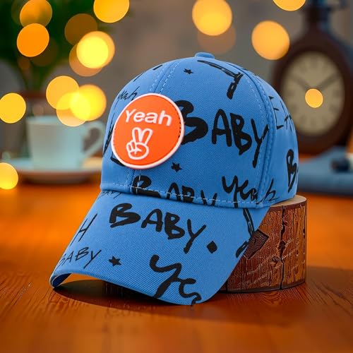 Image of VRITRAZ Unisex Kids Baseball Cap, Lightweight Adjustable Casual Sports Hat | for School, Travel and Outdoor Activities, Boys and Girls (4-12 Years)