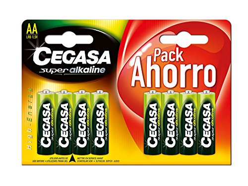 CEGASA Superalkaline - Pack 8 Pilas LR6, Color Verde Cover