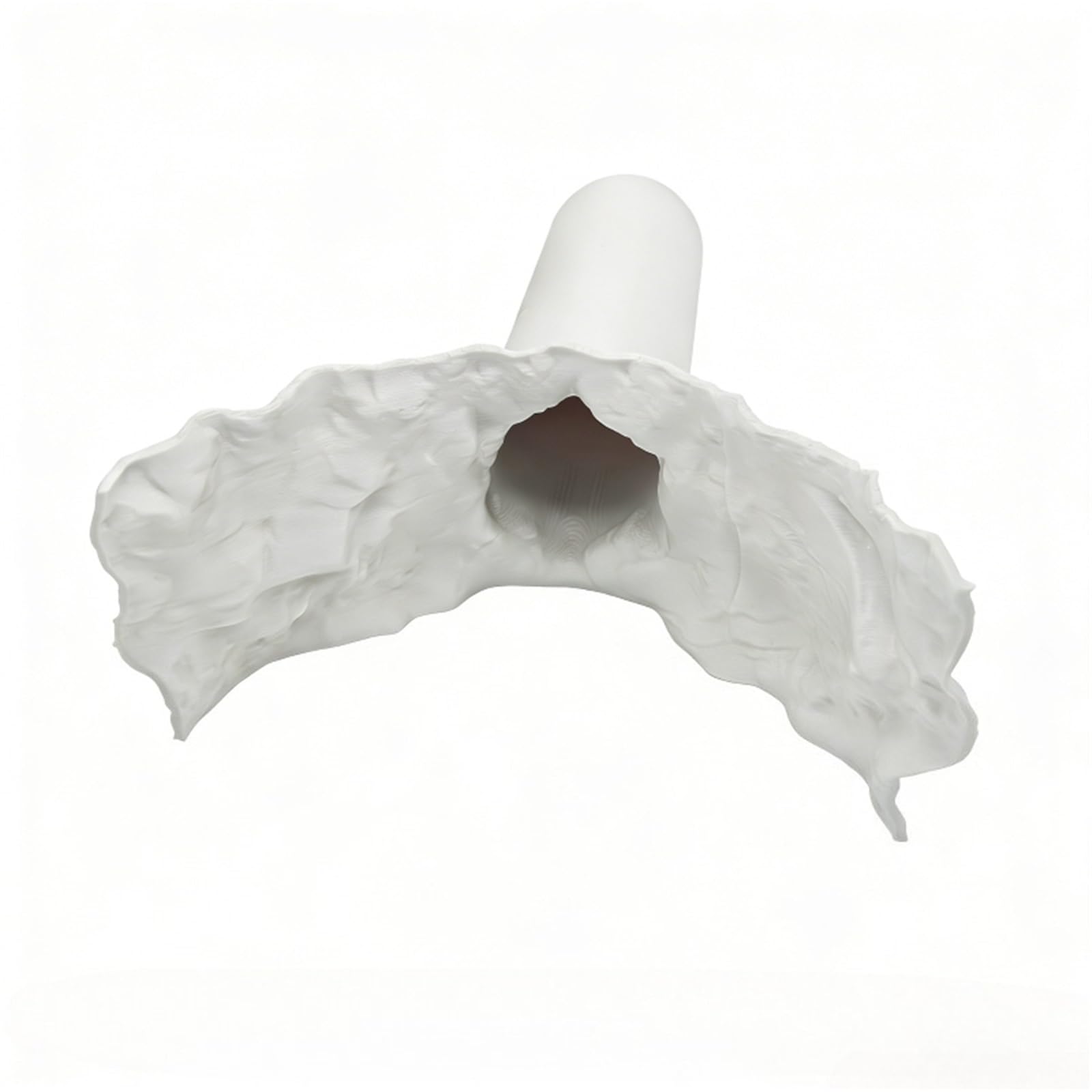 QuxetlRyz Aquarium Tunnel Decoration Reptile Aquatic Dual-Use Cave Tunnel Hideout Decor for Gecko Crab Fish Shrimp Aquarium Terrarium Land Water Landscape(White,S 130x155x50mm)