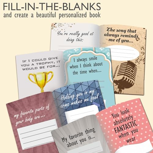 Image of Book About You Romantic Gift for Girlfriend Boyfriend, Love Message Fill in Book for Couples, Birthday Anniversary Valentine Gift for Her Him