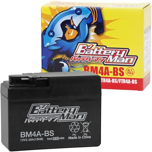 �o�b�e���[�}�� YTR4A-5�݊� YTR4A-BS�݊��o�C�N�o�b�e���[ BM4A-BS �t���[�d�ςł����g���邩��֗� �t�R��⎩�ȕ��d�y���\�����̗p�����������݌v