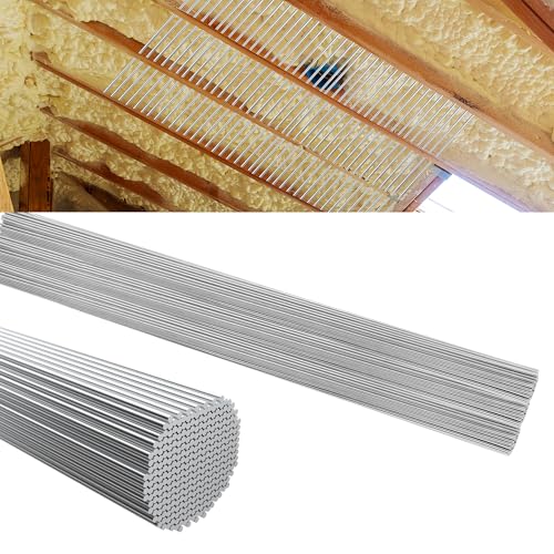 Image of U0U 50 Pcs 16 Inch Insulation Support Wire,Metal Insulation Support Rods,Stainless Steel Metal Insulated Wire for Attic,Garage,Basement Insulation,Ceiling Insulation (50, 16Inch)