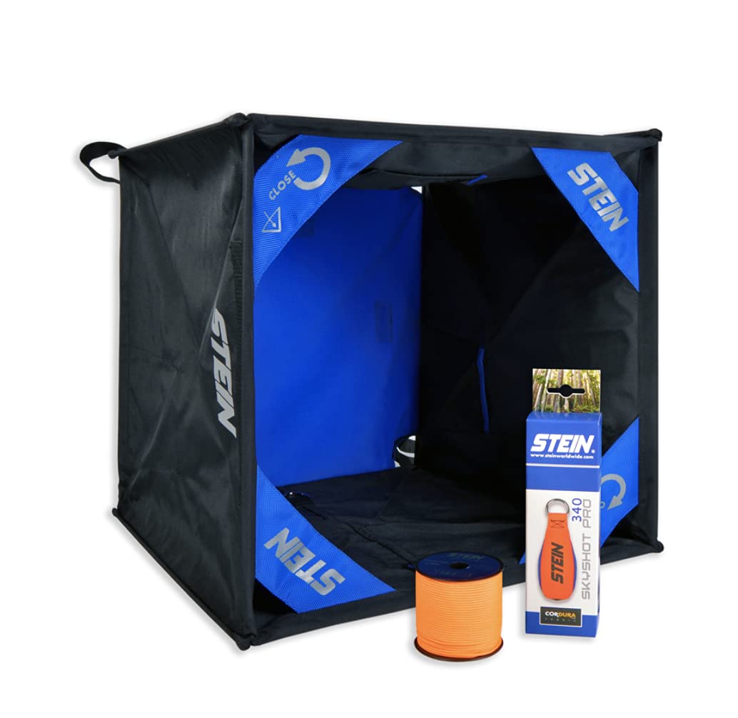 Stein Kit profesional de línea de lanzamiento con cubo plegable, línea de lanzamiento de 2 mm (naranja) y peso de lanzamiento de 340 g