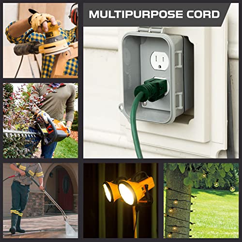 Iron Forge Cable 150 Ft Outdoor Extension Cord - 16/3 Sjtw Durable Green Electrical Cable With 3 Prong Grounded Plug For Safety, 16 Gauge Waterproof Extension Cord For Lawn, Garden, Appliances #TOP5