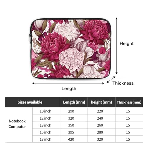 Open Moonflower Laptop Sleeve Case 12 Inch Suitable for Notebook Computer Tablet Traveling Carrying Simple Case4