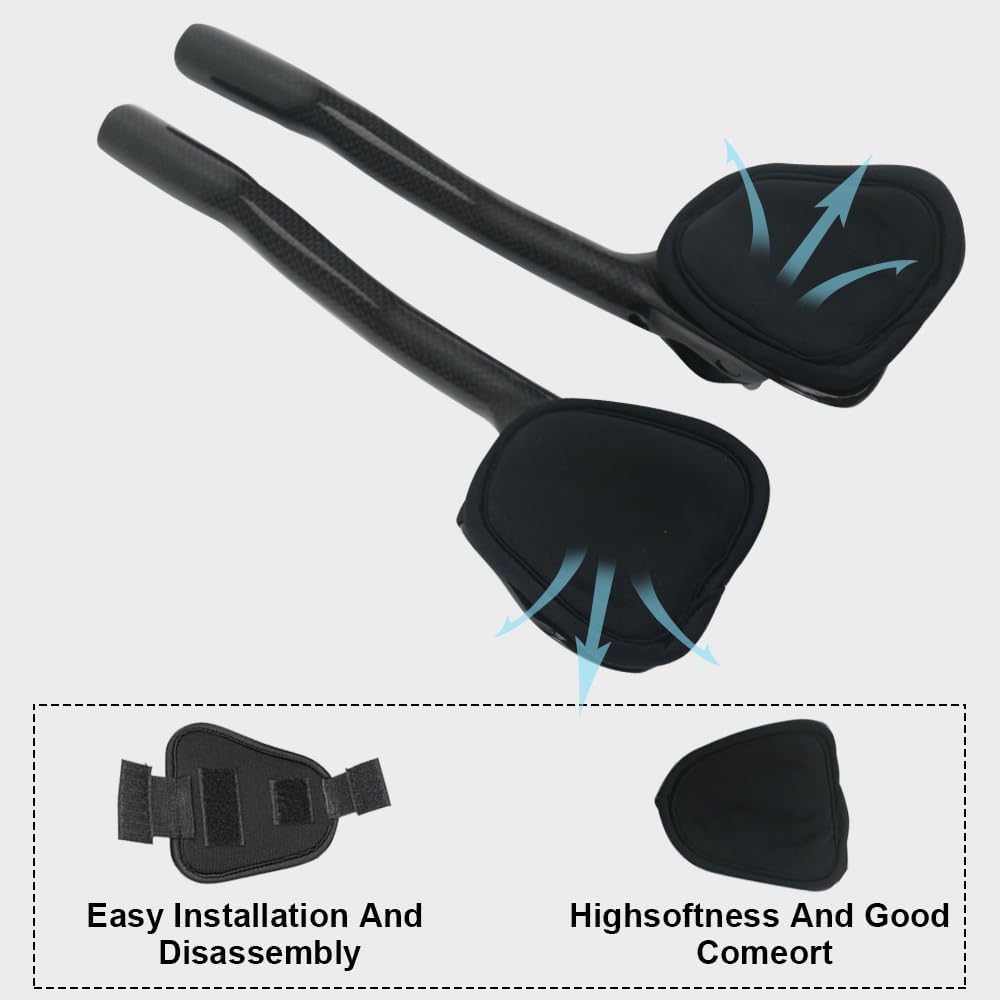 prolongateur velo triathlon 31.8mm RXL SL prolongateur velo carbone 340mm UD mat noir aero bar prolongateur velo route | Guidon de triathlon en fibre de carbone noir 1-1/4" aérobar