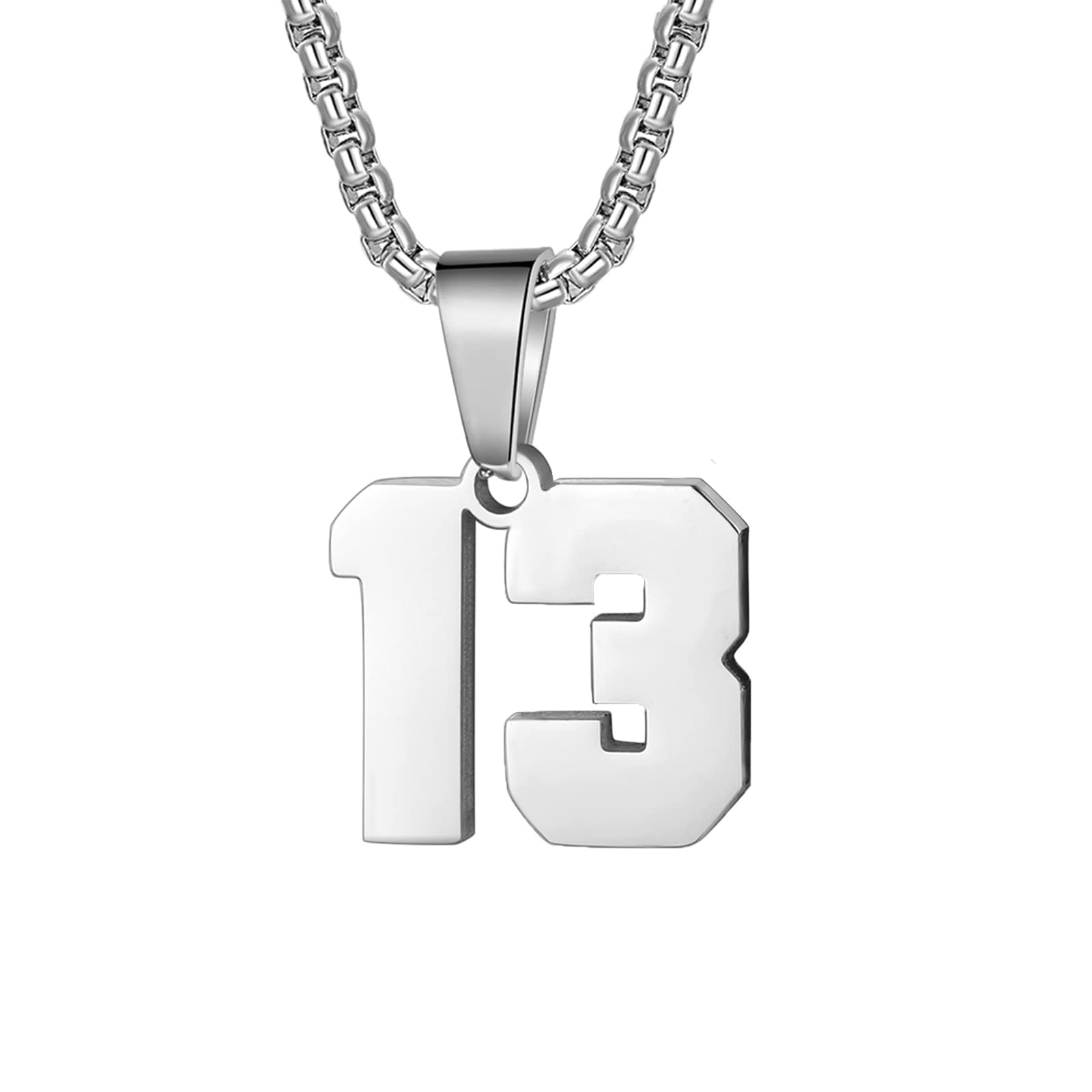 SusookNumber Chain 00-99 Necklace for Boy and Men Athletes