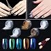 Elite99 Chameleon Color Change Nail Chrome Powder,Shinning Mirror Effect Nail Polish Glitter Powder,5 Colors Chrome Powder+5pcs Sponge Stick Manicure DIY Kit