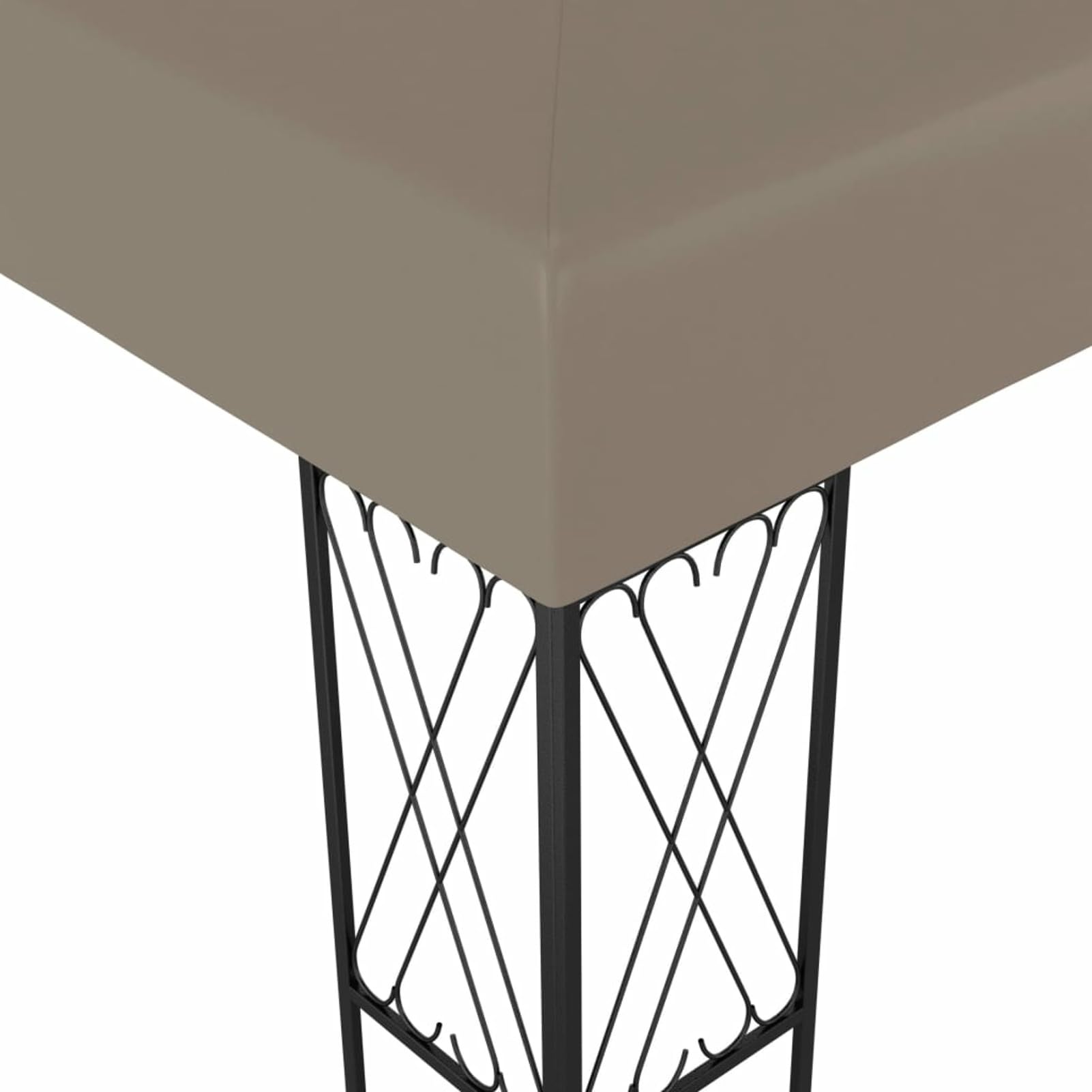 ZEYUAN Pavillon, Gartenpavillon, Pop-Up Partyzelt, Festzelt, Pavillon, Garden Decoration, Canopy Tent, Lagerzelt, 6x3 m Taupe Stoff