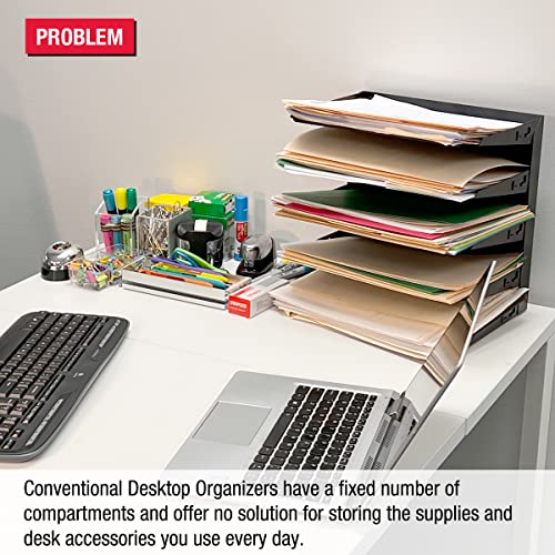 Desktop Organizer 8 Letter Tray Sorter With 2 Supply Drawers - Tierdrop Organizers Keep All Of Your Documents, Files And Frequently Used Supplies At Your Fingertips In One Compact, Modular System #TOP1