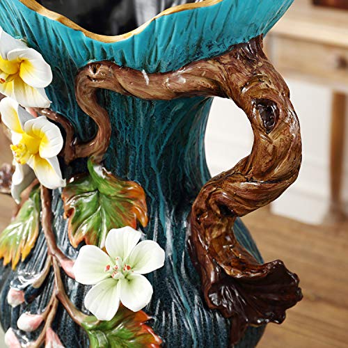 Keramische Vaas Woonkamer Kantoor Tv Kast Studie Entree Vloer Vaas Gedroogde Bloemen Simulatie Bloem Decoratieve Vaas 48x36x21 Cm - Afbeelding 6