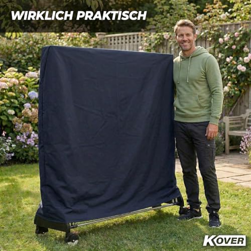 Universelle Abdeckung für Klappbaren Tischtennistisch | Wasserdichter Außenschutz | Perfekte Größe 185 x 70 x 165 cm | Robustes und Langlebiges Material | Ping Pong Cover | OriginalCorner