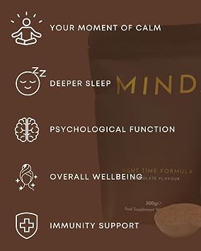 Sleep Drink for Calm & Relaxation with Reishi, Ashwagandha, Magnesium & Functional Mushrooms | Chocolate Flavour | 300g, 30 Servings