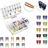 [UL LISTED] MulWark 220pc ClearMark Assorted Standard Auto Car Truck Blade Fuses Set- 2A 3A 5A 7.5A...