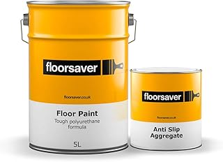 floorsaver Concrete Floor Paint, Anti Slip (20 x 5L, Light Grey)