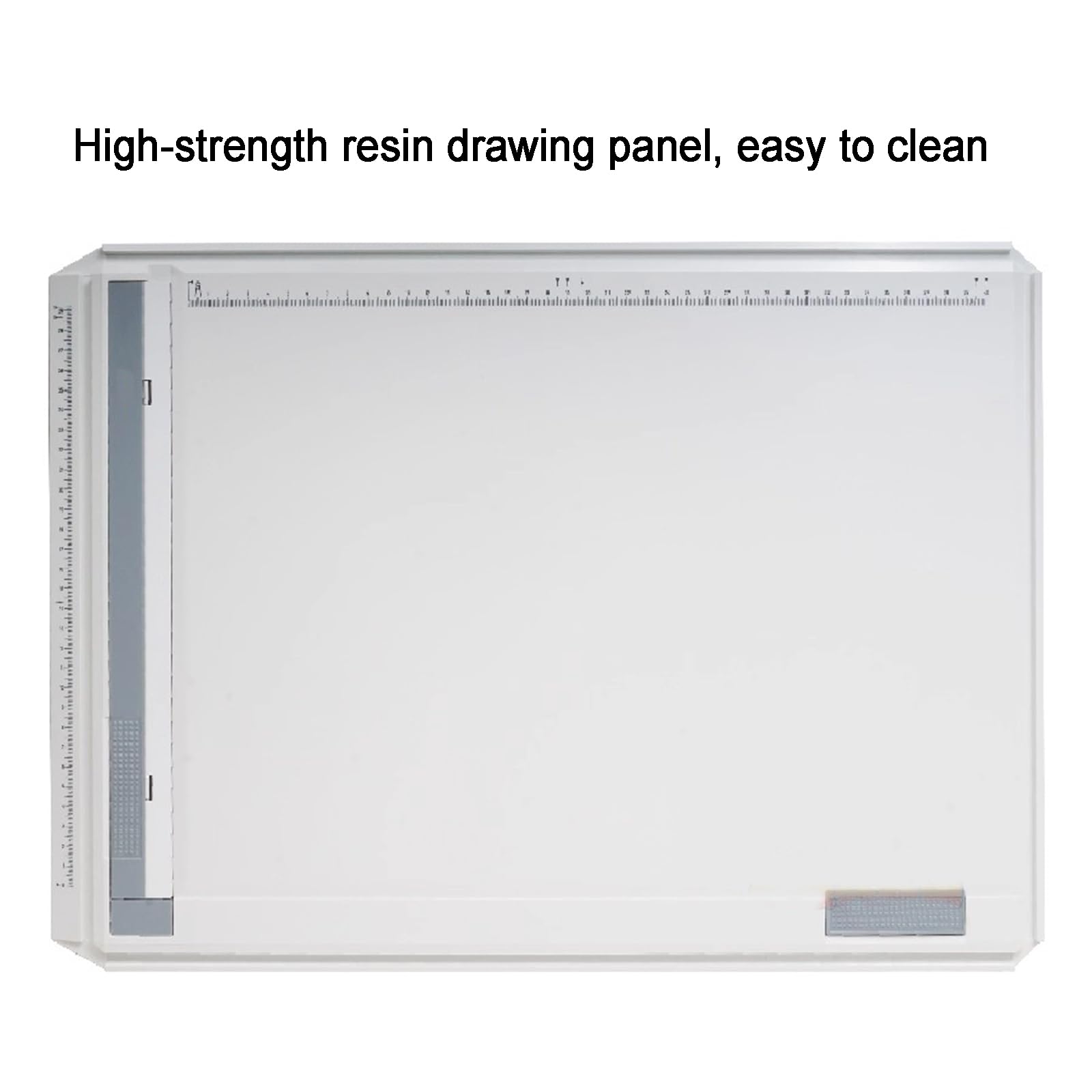 Tavola da disegno con righello scorrevole e set quadrato per progetti artistici, ingegneristici e architettonici