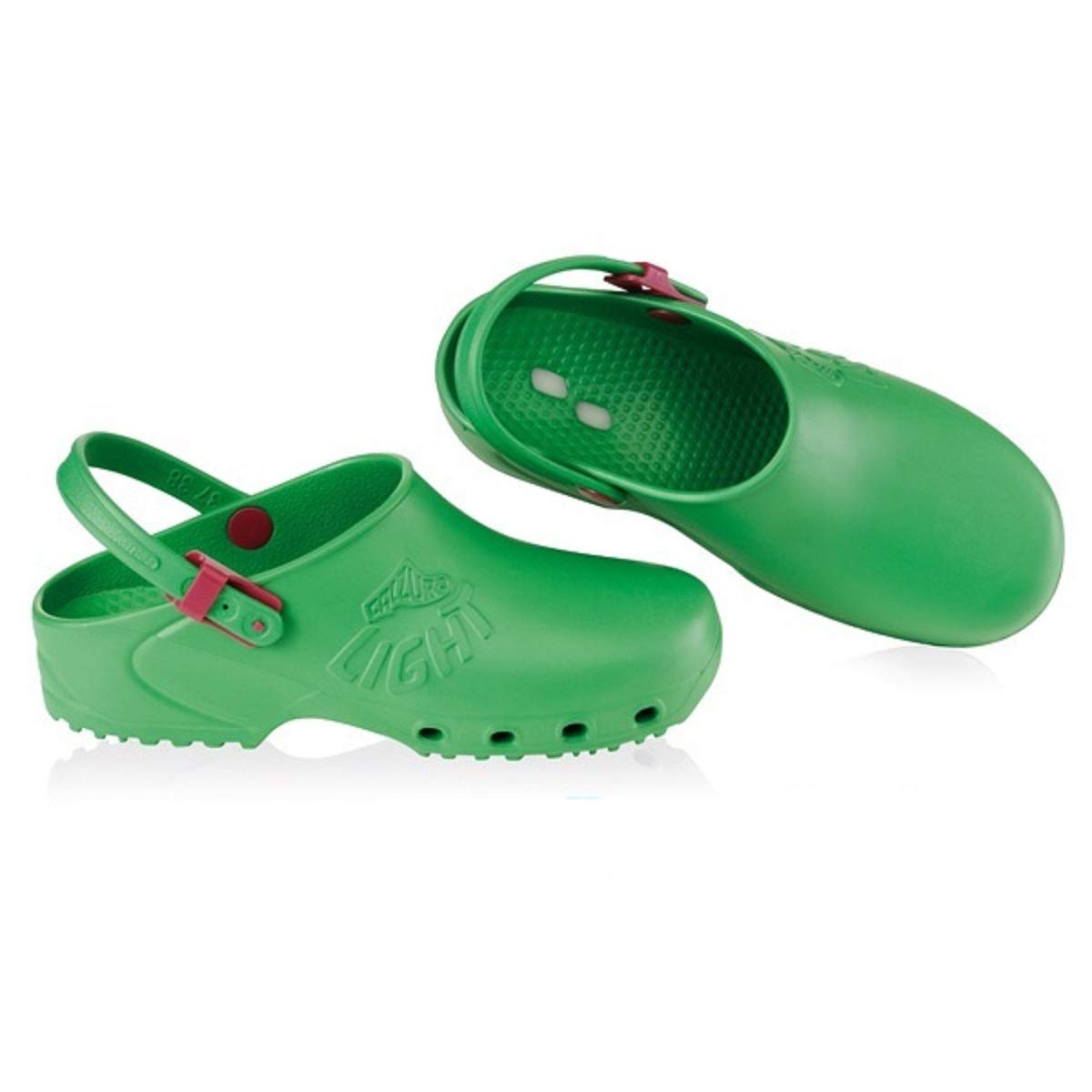 CALZURO Light - Zoccoli Sanitari Ultraleggeri per Uomo e Donna in EVA, Professionali CE, Comodi, Antistatici e Antiscivolo, Traspiranti, Lavabili