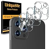 [Gama completa de protección de la cámara] Proteger la cámara del teléfono no es solo para proteger ""todas las cámaras"", sino para cubrir toda la gama de la cámara del teléfono. El protector de la cámara del iPhone 12 Pro de Uniqueme cubre el 100% de la cámara de su teléfono, lo que puede proteger la cámara de su teléfono de daños incluso en caso de un golpe accidental.