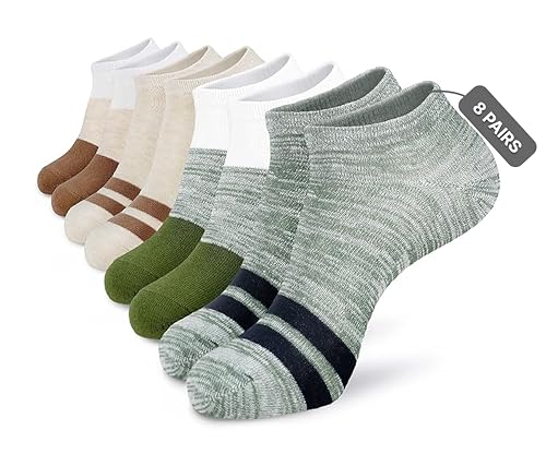 Image of MONFOOT Men's /Women's 10-20 Pairs Thin Cotton Low Cut Ankle Socks, Multipack