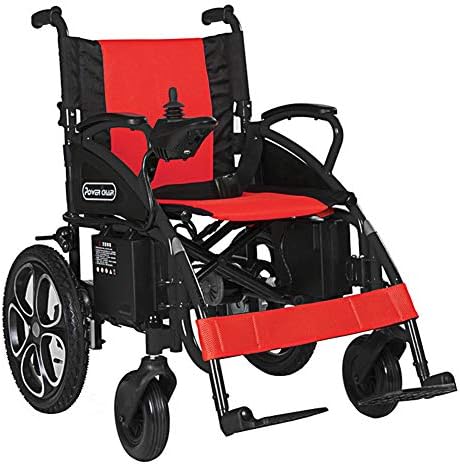 EMOGA Fold Foldable Power Compact Mobility Aid Wheel Chair, Lightweight Folding Carry Electric Wheelchair, Motorized Wheelchair, 2502 Motor Wheelchair