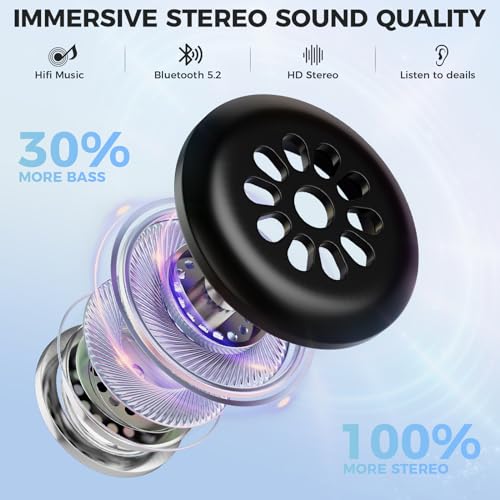 Casque de sommeil Bluetooth 5.4 confortable et masque yeux - 3