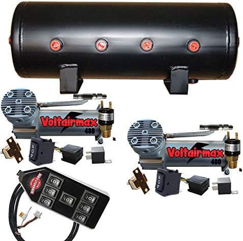 Chassis Tech Air Compressors VoltAir 480C Air Bag Management CLEAR 7 Switch