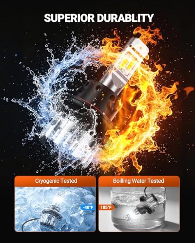 Image of SEALIGHT H13 Bulbs, 70000LM Super Bright 9008 LED Bulbs with 15000RPM Cooling Fan, 6000K Cool White H13 Lights, Plug-N-Play, Pack of 2