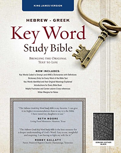 The Hebrew-Greek Key Word Study Bible: KJV Edition, Black Genuine Leather Thumb-Indexed (Key Word Study Bibles)