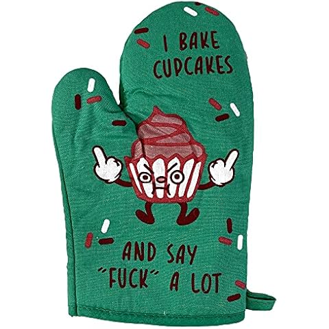 I Bake Cupcakes Oven Mitt Funny Design Cover