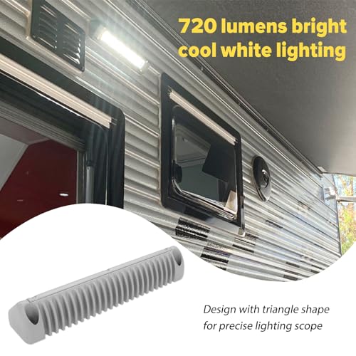 Dream lighting RV Awning Lights RV Exterior Porch Light Enclosed Trailer Accessories 12v LED Light Strip Waterproof 6500K 720 lumens 7.8 inch, no Switch (1 Light) - Thumbnail 6