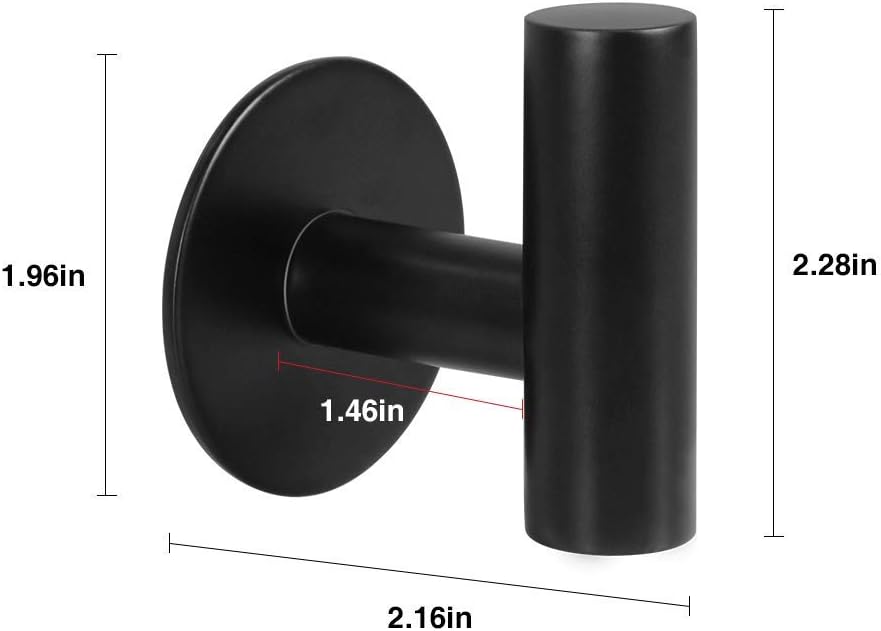 Flаѕh Dеаlѕ - 50% оƒƒ Self-Adhesive Hooks, Heavy Duty Kitchen Bathrooms Robe Black Hooks, Towel Stands Sticky Wall Hook, Toilet Waterproof and Rust-Proof Bath Towel Hooks - 4 Packs