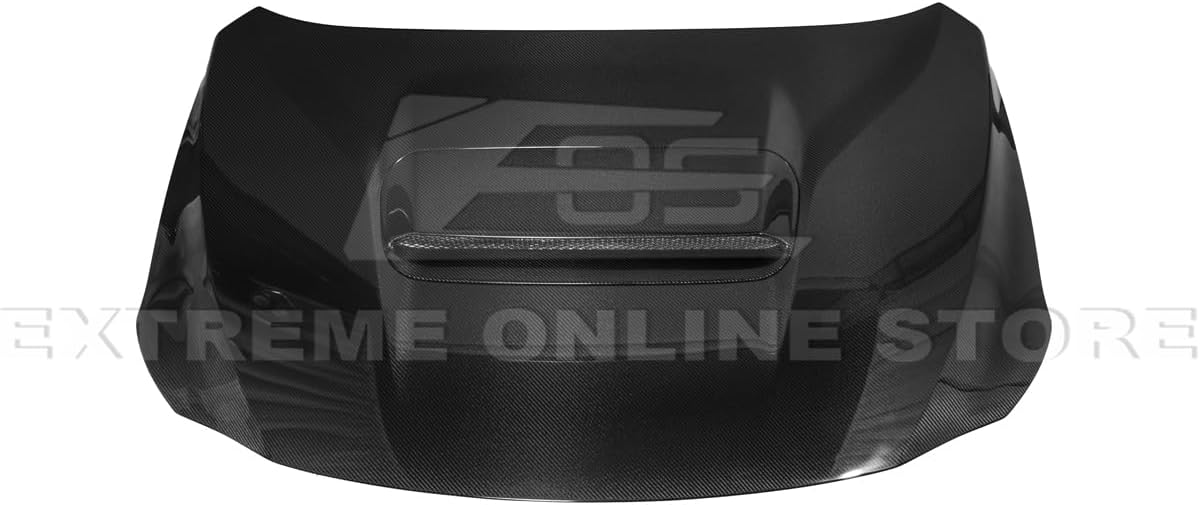 Replacement For 2022-Present Subaru WRX Models | JDM Factory Style Carbon Fiber Replacement Front Vented Scoop Extractor Bumper Hood Cover