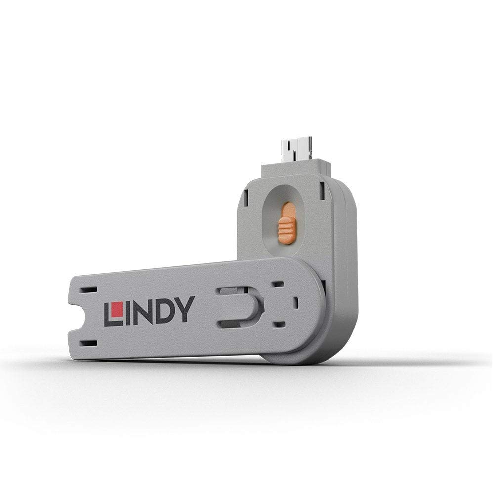 Lindy Orange Usb Type A Port Blocker Key.