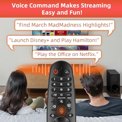 Image of Replacement for LG Remote Control for Smart TV from 2018-2025, for Magic LG TV Remote Replacement with Voice and Pointer Function. 1-Year Warranty.