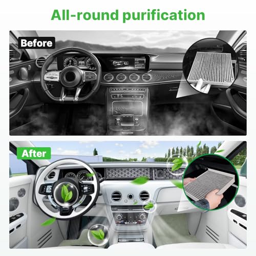 Image of Engine+Cabin Air Filter for 2003-2009 4RUNNER 4.0L V6 GAS (Not for 4.7L) | 2007-2009 FJ CRUISER 4.0L V6 GAS, CF9846A ,CA9683, 99% Filtration Efficiency, Easy Install, Odor control, Great Value