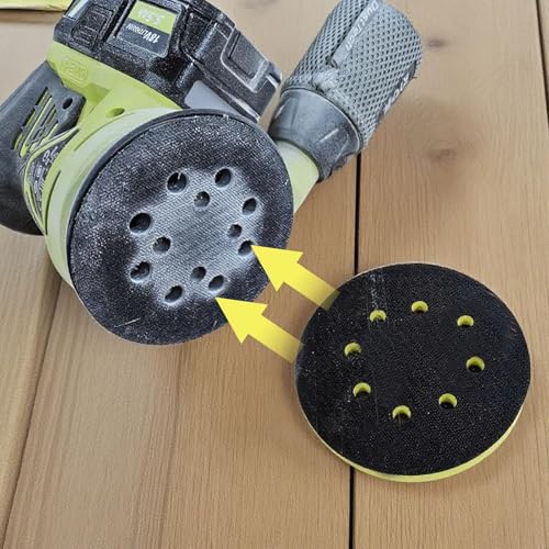 2 Stk 125 mm Hochelastisches Schwamm Interface Pad, Schaumstoff-Pad für Exzenterschleifer, 125 mm Klett-Schwammkissen-Puffer-Stützpad für Exzenterschleifer (8 Löcher)