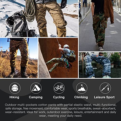 Aptro Men'S Cargo Pants Camo Casual Work Military Tactical Pants Green Camo 34 thumb #4