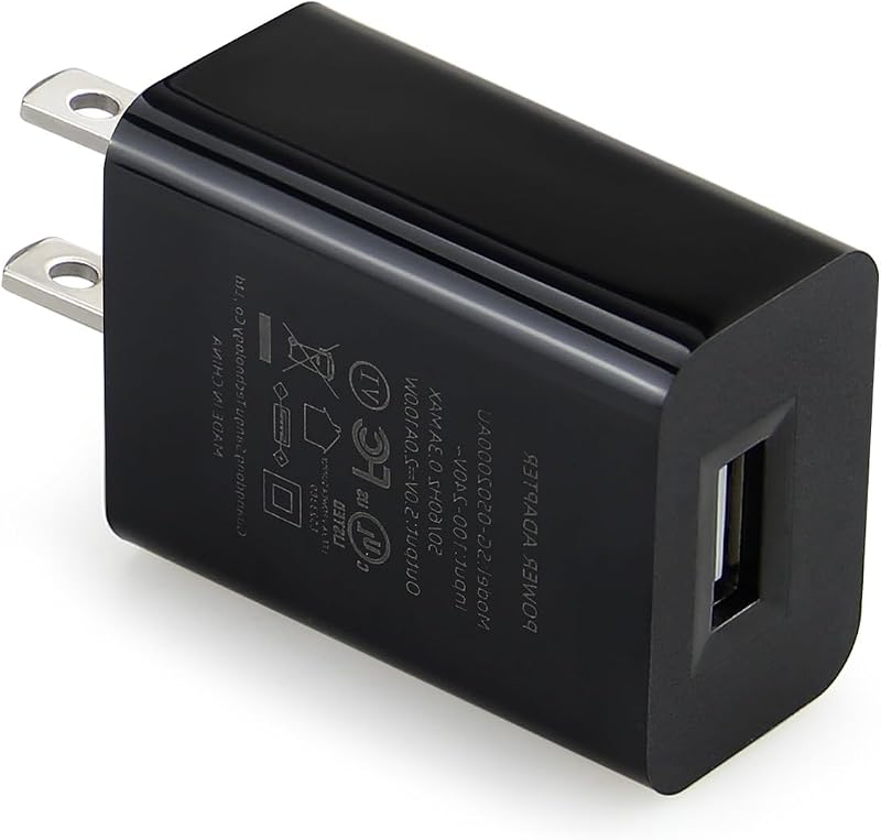 Charger for Kindle Paperwhite, Oasis, Fire HD 10, Power Adapter, Black | For Fire Max 11, Scribe - Replacement USB Charger Plug Block