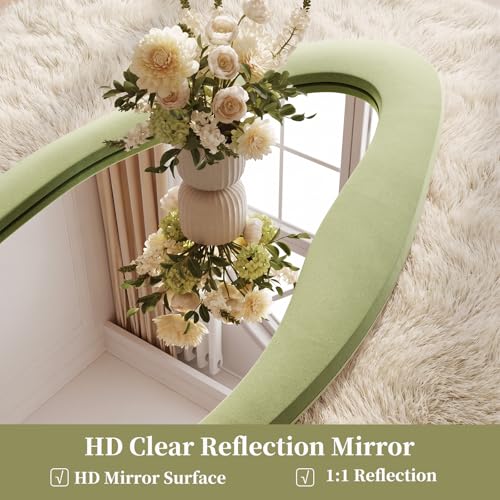 Image of Koonmi 63 inchx24 inch Irregular Mirror Full Length, Flannel Floor Mirrors