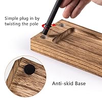 SRIWATANA Schmuckständer Holz Schmuckhalter Kettenhalter 3 Stäbe Drehbar (51cm) Schmuckbaum Schmuckaufbewahrung für Ketten Ohrringen Ringen Uhren und Armbändern – Ansicht 7