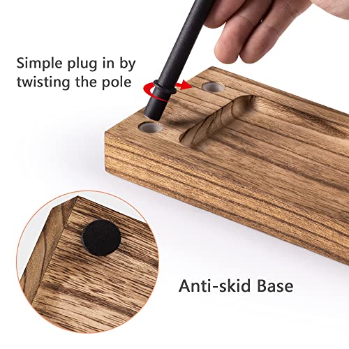 SRIWATANA Schmuckständer Holz Schmuckhalter Kettenhalter 3 Stäbe Drehbar (51cm) Schmuckbaum Schmuckaufbewahrung für Ketten Ohrringen Ringen Uhren und Armbändern