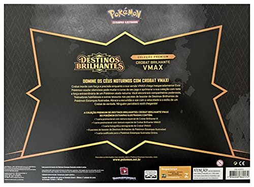 Box Pokémon Crobat Brilhante Vmax - Destinos Brilhantes - Copag