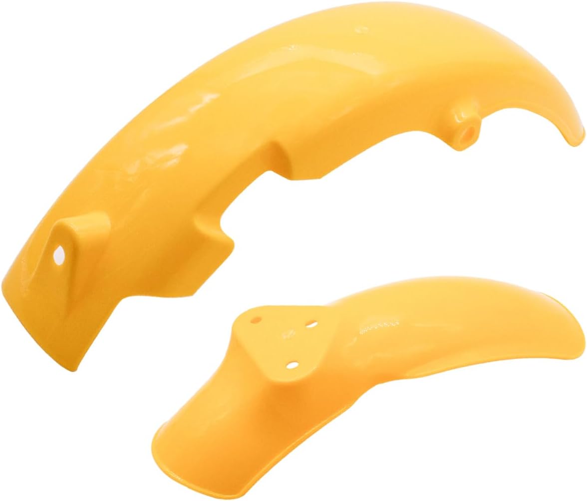 JR50 Front Rear Fender Set Fit for Suzuki JR 50 1978-1999 Yellow 63111-04411-25Y, 53111-04420-25Y