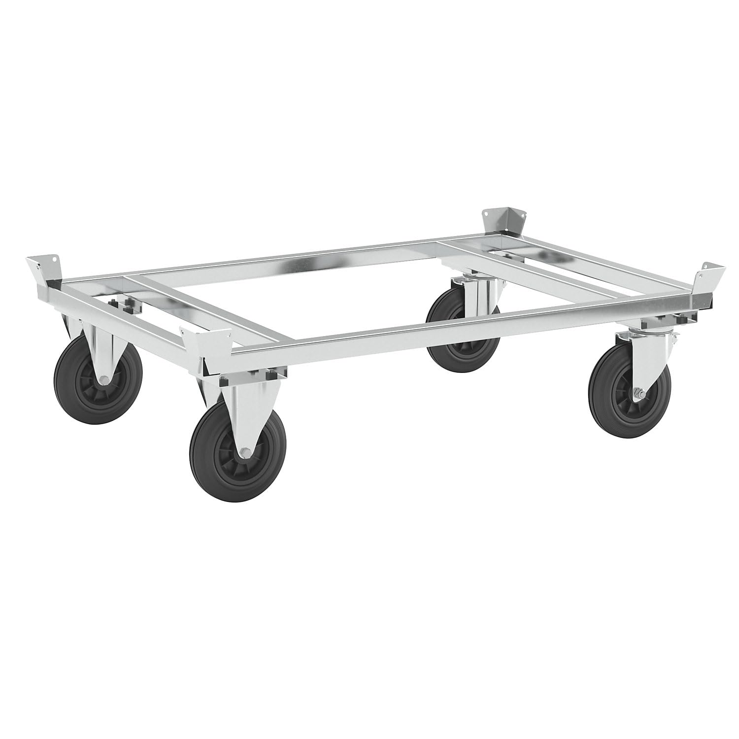 Verzinkter Palettenwagen mit Palettenhalter | geeignet für Paletten 800x600mm bzw. 1200x800 mm.