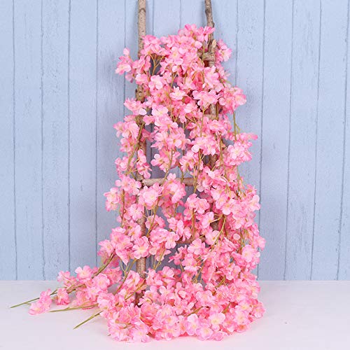 桜ガーランド 180cm 7本セット サクラアレンジメント 桜造花 春 楽天市場】桜 ガーランド 180cm フック付き 装飾 飾り付け