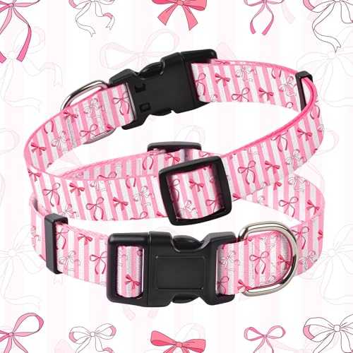 Dog-Collar-Cute-Style-Soft-Comfortable-Durable-Pet-Collar-for-Female-Dogs-Adjustable-Collar-with-Quick-Release-Buckle-for-Small-Medium-Large-Dogs-Puppy-GirlRainbow-LeopardS