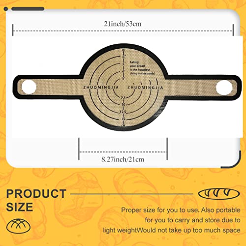 Non-Stick Baking Matsuit（2 Piece Silicone Baking Mat For Dutch Oven Bread +2 Piece Oil Brush）8.3In，Reusable- Easy To Clean - Alternative For Parchment Paper (Coffee Color 2 Pcs) #TOP1