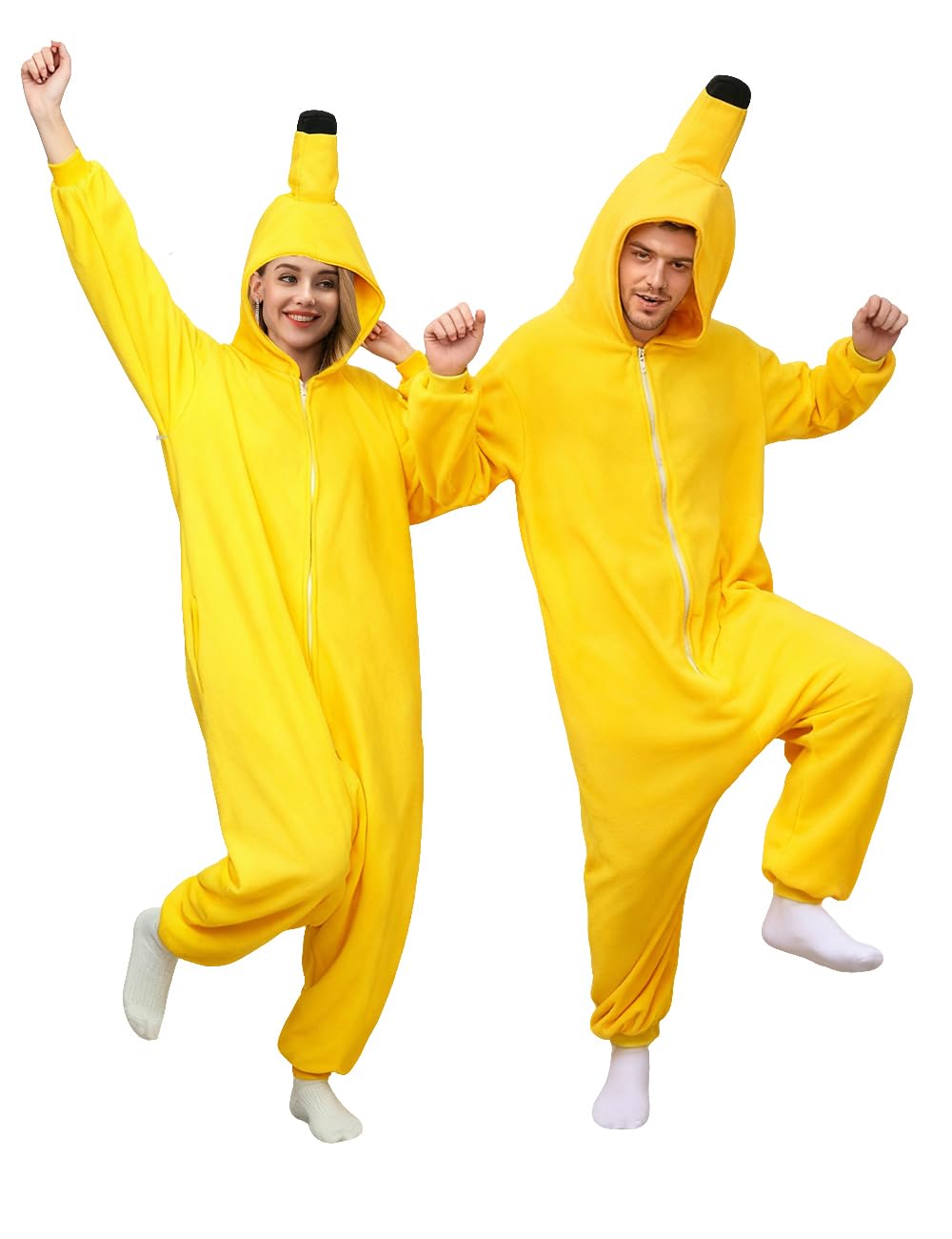 Loose-fitting Banana Onesie Adult